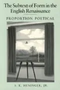 The subtext of form in the English Renaissance