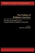The Politics of Religious Apostasy : The Role of Apostates in the Transformation of Religious Movements