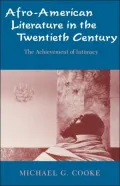 Afro-American Literature In Thetwentieth-Century