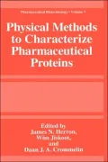 Physical Methods to Characterize Pharmaceutical Proteins