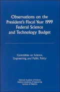 Observations on the President's Fiscal Year 1999 Federal Science and Technology Budget