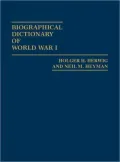Biographical Dictionary of World War I