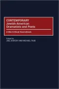 Contemporary Jewish-American Dramatists And Poets