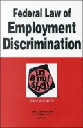 Federal Law of Employment Discrimination in a Nutshell