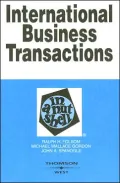 International Business Transactions In A Nutshell In a Nutshell