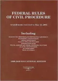 Federal Rules of Civil Procedure, 2008-2009 Educational Editon