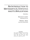 Book cover of An Introduction to Mathematical Statistics and Its Applications
