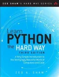 Book cover of Learn Python the Hard Way