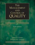 Management and Control of Quality: with Infotrac