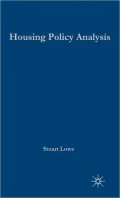 Housing Policy Analysis: British Housing in Culture and Comparative Context