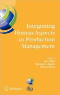 Integrating Human Aspects in Production Management: Proceedings of the International Conference on Human Aspects in Production Management, 5-9 October 2003, Karlsruhe, Germany