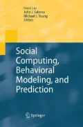 Social Computing, Behavioral Modeling,and Prediction