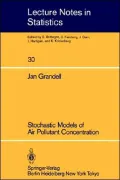 Stochastic Models Of Air Pollutant Concentration