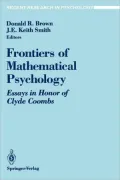 Frontiers of Mathematical Psychology