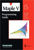 Maple V programming guide