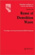 Demolition and Reuse of Concrete and Masonry