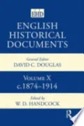 English Historical Documents, 1874-1914 by David Charles Douglas — book cover