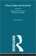 Applied Studies Towards a Sociology of Language