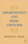 Hermeneutics and Music Criticism