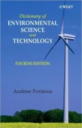 Dictionary Of Environmental Science And Technology