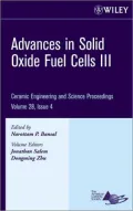 Advances in Solid Oxide Fuel Cells III: Ceramic Engineering and Science Proceedings
