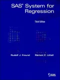 SAS System for Regression