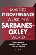 Making IT Governance Work in a Sarbanes-Oxley World