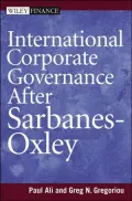 International Corporate Governance after Sarbanes-Oxley