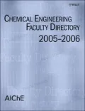 Chemical Engineering Faculty Directory 2005-2006