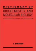 Dictionary of Biochemistry and Molecular Biology