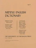 Middle English Dictionary