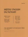 Middle English Dictionary: W.8 (Middle English Dictionary)