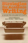 Strategies for Academic Writing : A Guide for College Students