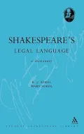 Shakespeare's Legal Language: A Dictionary