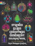 Stained Glass Christmas Ornament Colouring Book