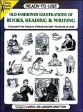 Ready-to-Use Old-Fashioned Illustrations of Books, Reading and Writing