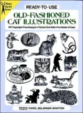 Ready-to-Use Old-Fashioned Cat Illustrations