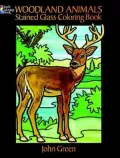 Woodland Animals Stained Glass-Coloring Book
