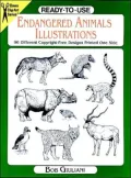 Ready-to-Use Endangered Animals Illustrations : 96 Different Copyright-Free Designs Printed One Side