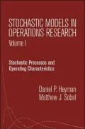 Stochastic Models in Operations Research, Vol. I: Stochastic Processes and Operating Characteristics