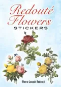Redoute Flowers Stickers : 36 Stickers, 9 Different Designs