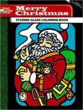 Merry Christmas! Stained Glass Coloring Book