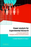 Power Analysis for Experimental Research: A Practical Guide for the Biological, Medical and Social Sciences