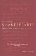 Recovering Shakespeare's Theatrical Vocabulary