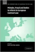 Mistake, Fraud and Duties to Inform in European Contract Law