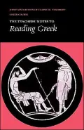 Reading Greek: Teacher's Notes