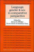 Language, Gender, and Sex in Comparative Perspective