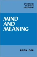 Mind and Meaning