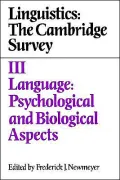 Linguistics : Language: Psychological and Biological Aspects