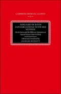 Adelard of Bath, Conversations with His Nephew: On the Same and the Different, Questions on Natural Science and on Birds